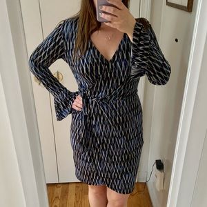Geo Wrap Dress